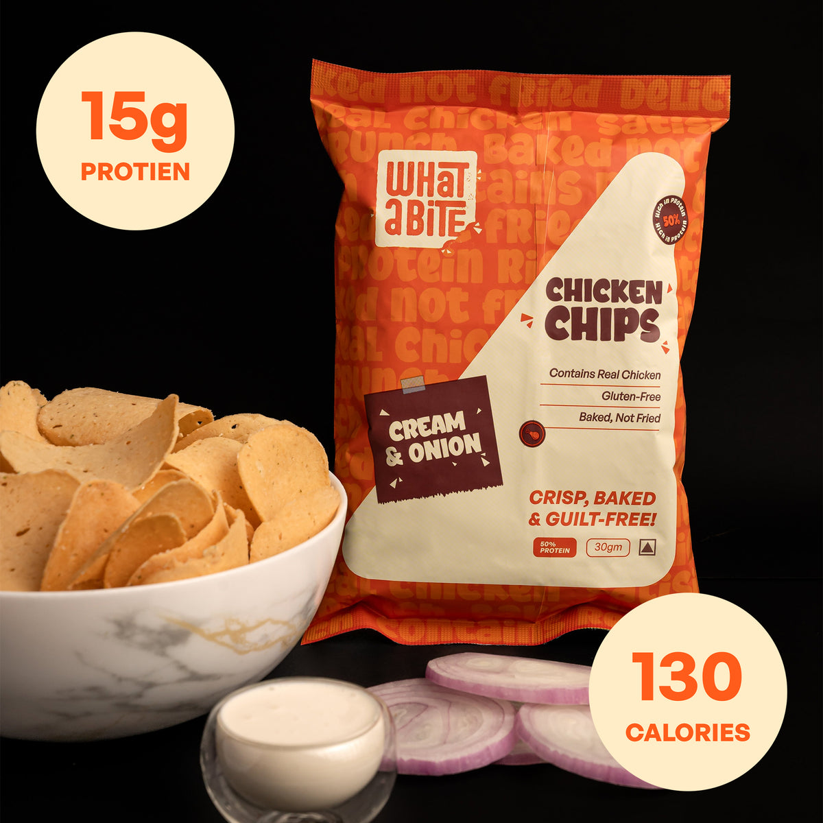 Cream and onion (Chicken Chips)